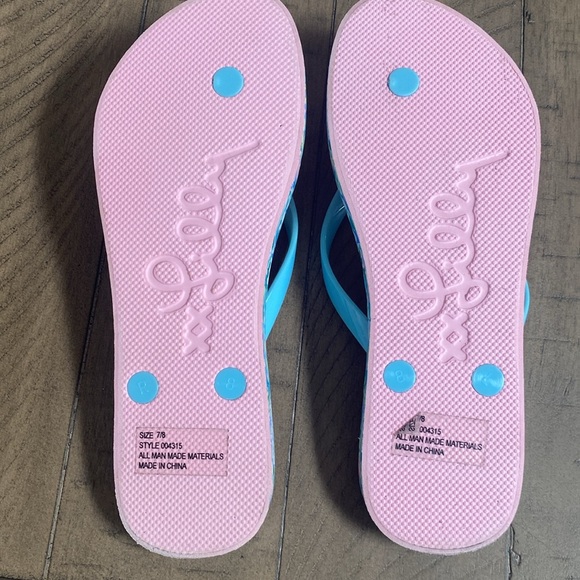 LILLY PULITZER Flip Flop Blue Horizon Jungle Sunrise Pool Sandal, never worn. - Picture 4 of 7